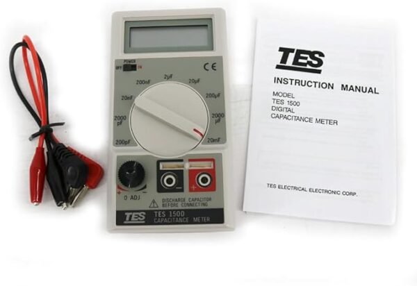 TES-1500 DIGITAL CAPACITANCE METER TESTER WIDE CAPACITY