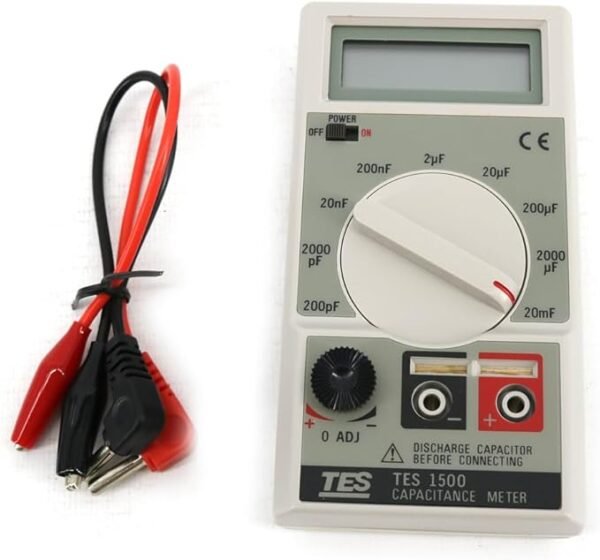 TES-1500 DIGITAL CAPACITANCE METER TESTER WIDE CAPACITY